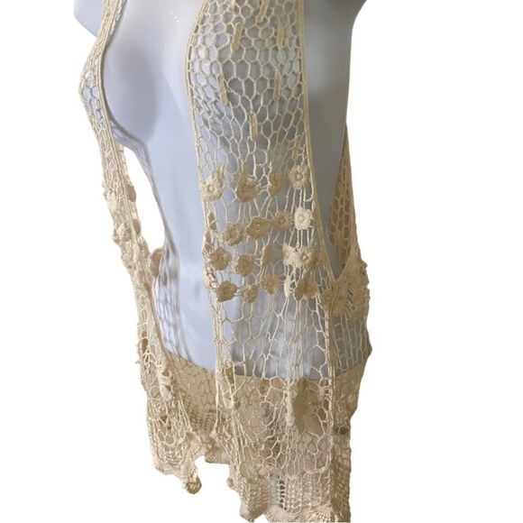 Boho Hippie Crochet Vest, size M/L - Picture 3 of 4